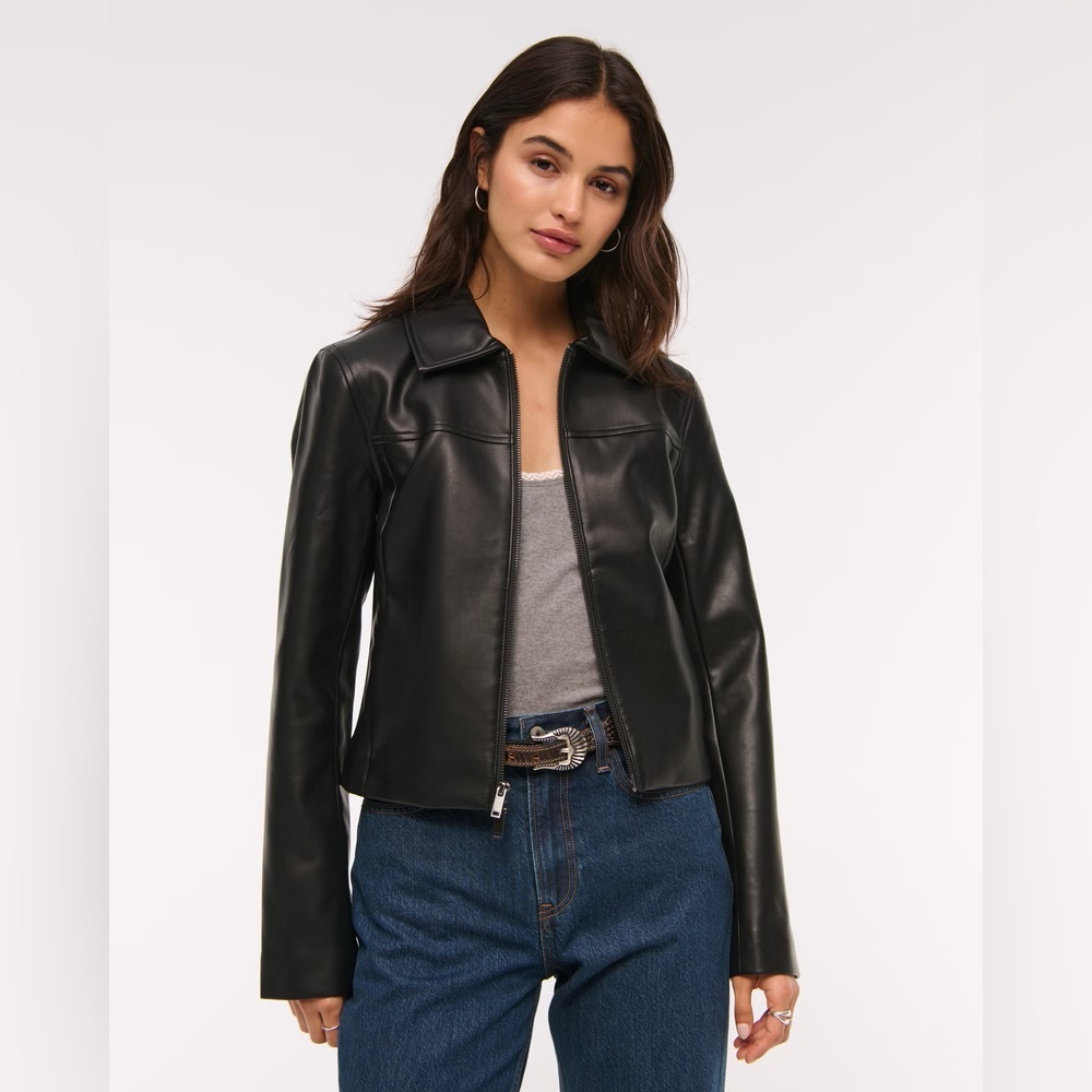 A&F Vegan Leather Jacket